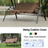 GOTOTOP 3-Seat Cushion Cover Waterproof Fabric Cushion, Courtyard Garden Swing Hammock for Patio Courtyard Garden 59.1 x 19.7 x 3.9in(Brown)...