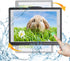 Shower Tablet Holder Waterproof Compatible with Ipad, Wall Mounted Bathroom Tablet Case Rotation, Adhesive Touchable Cradle with Glass Mirror Anti...
