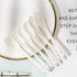 Set of 6 Premium White Porcelain Coffee Spoons for Espresso, Tea, Sauces, and Desserts...