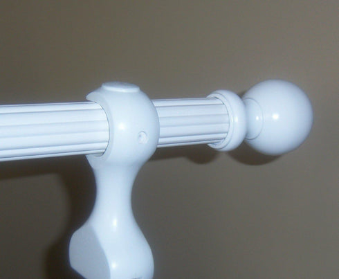 Kirsch Wooden Christmas Finials - 1 3/8" Diameter Pole - 2 Pack White...