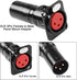 MEIRIYFA XLR 3 Pin Female to Male Pass Through Panel Mount Jack, Mic XLR 3PIN D Series Type Adapter Feed/Pass Thru Converter Compatible with Micro...