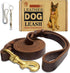 Leather Dog Leash 4ft x 3/4 inch,Strong Heavy Duty Genuine Leather Braided Dog Training Leash, Soft and Comfortable Leather Leash for Large Dogs, ...