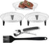 3 Pcs Air Fryer Racks,Air Fryer Three Layer Mesh Set,Heightening Feet Air Fryer Rack,with Oil Brush and Clip Stainless Steel Stack able for Air Fr...
