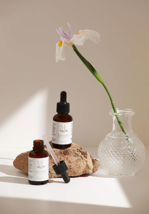 Mika Ella Beauty's Evolution Glow Serum Inspired by Korean Skincare - Brightening Serum and Face Exfoliator with Vitamin C, Retinol, Hyaluronic an...
