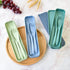 4 Set Reusable Utensils Set with Case, Travel Utensils with Case, Reusable Plastic Spoons and Forks Sets for Lunch Box Accessories, Portable Cutle...