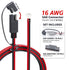 1 Ft - 16 AWG Cable Connector SAE to O-Ring Terminal Harness, 10A, Extension Cord Quick Disconnect for Battery Charger, Car, Motorcycle (10 Pcs wi...