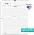 321Done Recipe Paper 8.5x11 White, 50-Pack, Made in USA, Full Page Blank Recipe Paper to Write in Your Own Recipes, Minimalist Letter Size Refill ...