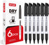Dry Erase Markers Fine Tip - 6 Pack Whiteboard Markers Dry Erase For Kids Adult Low Odor, Black Dry Erase Markers Fine Point For Home Classroom...