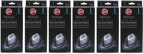 Hoover Type I HEPA Bag , AH10005 (6 Packs of 2: Total 12 bags)...