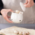 12 OZ Garlic Keeper with Lid, Porcelain Garlic Container Saver for Countertop (White 12 OZ)...