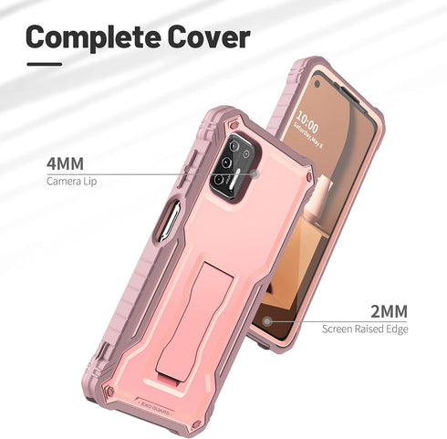 ExoGuard for Moto G Stylus 2021 Case, Rubber Shockproof Full-Body Cover Case Built-in Screen Protector and Kickstand Compatible with Moto G Stylus...