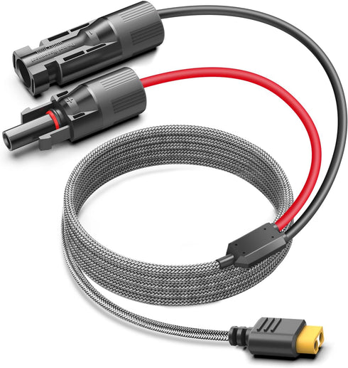 TAIFU Solar Connector to XT60 Adapter Cable 16AWG 11Ft Power Solar to XT60 Charge Extension Cord for EF ECOFLOW River 2 & Delta Series Portable Po...