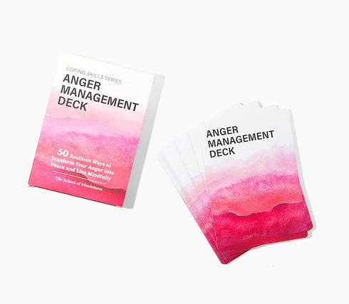 The School of Mindfulness- Mindfulness Coping Skills Series Deck, for Depression and Anxiety, Anger Management, and Cravings and Triggers (Anger M...
