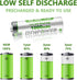 NiMH AA 1000mAh Rechargeable Batteries 1.2V,Pre-Charged Double A for Outdoor Solar Lights Garden Light String Lights, (Pack of 12)...