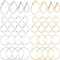 32 Pcs Hoop Earrings Finding, Hypoallergenic Alloy Round Earring Hoops for Jewelry Making, Gold Silver Open Beading DIY Earrings Craft Art Accesso...