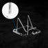 PATIKIL 3" x 3" x 2" Acrylic Display Stands, Display Easel Holder Stainless Steel Arm Crystal Display Stand for Mineral Gemstone Style 2, Clear...