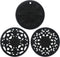 Set of 3 Silicone Trivet Mat Thick Round Trivet Set Non Slip Heat Resistant Modern Carved Trivet Kitchen Decor and Accessories for Hot Dishes, Pot...