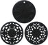 Set of 3 Silicone Trivet Mat Thick Round Trivet Set Non Slip Heat Resistant Modern Carved Trivet Kitchen Decor and Accessories for Hot Dishes, Pot...