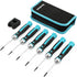 DuraTech 6-Piece Ratcheting Screwdriver Set, Precision Screwdrivers with Pouch, Phillips, Slotted, Magnetic Screwdriver Repair Tool Kit, 3 Ratchet...