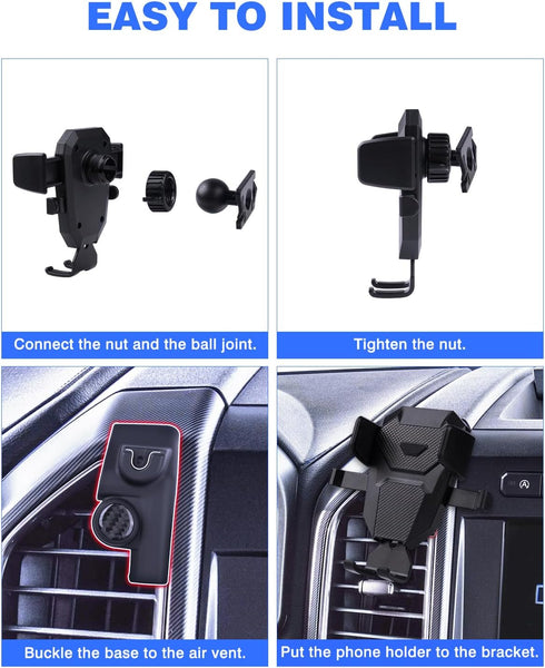 Karltys F150 Car Phone Holder for 2015-2020 Ford F-150 Accessories, Cell Phone Holder Air Vent Phone Mount for F-150, Never Blocking Hands Free Th...