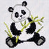 Povitrulya Counted Cross Stitch Kit with Pattern 'Panda' - Easy DIY Set for Hand Embroydery with Paper Pattern, 14 Count Blank Aida Canvas and Pre...