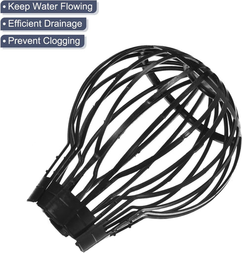 uxcell Gutter Guard, 5 Inch Down Pipe Gutter Balloon Guard Filter Strainer for Leaves Roof Screen, Pack of 4...