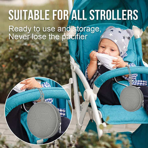 Smlpuame Pacifier Holder Case,Mothers Day Gifts for Mom BPA Free Portable Silicone Baby Pacifier Cover Pouch for Diaper Bag Stroller,Travel Outdoo...