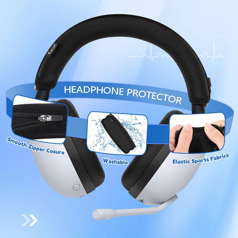 Headphone Headband Cover, INZONE H9 Headphone Band Cushion Compatible with Sony INZONE H3/ H5/ H7/ H9 Headphones, Thicker Sports Fabric Replacemen...