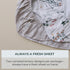 Pobibaby - 2 Pack Premium Bassinet Sheets for Standard Bassinets - Ultra-Soft Jersey Knit, Stylish Floral Pattern, Safe and Snug for Baby (Wildflo...