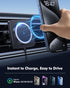 Magnetic Car Mount Charger (HaloLock), 15W Magnetic Wireless Car Charger, Air Vent/Dashboard Phone Holder Mount for iPhone 15/14/13/12, Fast Charg...