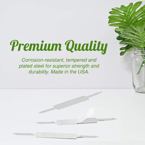 OLYMPX 100 Pcs of 1 Inch Capacity Economy Self-Adhesive Prong Paper Fastener Bases, 2.75 Inch Base for Paper File Clip Folder Accessories, 100 per...
