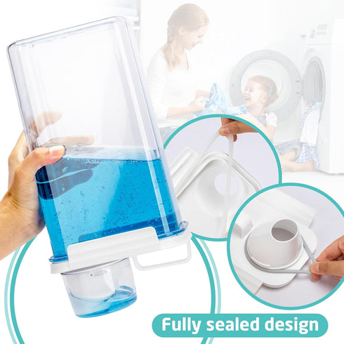 Laundry Detergent Dispenser-1 Pack, 78 oz Detergent Dispenser with 4 Removable Labels, Laundry Soap Dispenser for Laundry Room Organization and St...