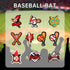 50Pcs Baseball Sports Shoe Charms, Charms Baseball and Non-Repeat Sports Charms for Boys, Gift Decor PVC clog Shoe Charms for Teens Man Party Favo...