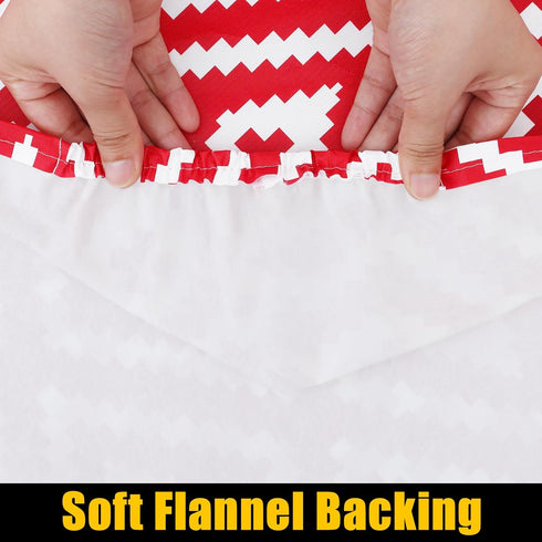 smiry Rectangle Picnic Table Cloth, Waterproof Elastic Fitted Outdoor Tablecloths for 4 Foot Tables, Wipeable Flannel Backed Vinyl Table Cover for...