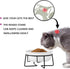 Ceramic Raised Cat Dishes or Small Dog Bowl with Metal Stand 12 Ounces, Pet Food or Water Bowls, White...