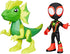 Spidey and his Amazing Friends Marvel Dino-Webs, Miles Spin Morales & Marvel's Electrosaurus Action Figures, Super Hero Toys for Kids Ages 3 and U...