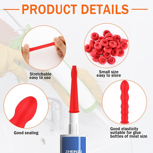 MARFOREVER Caulk Caps, Caulking Tube Caps 20 Pack Caulk Tube Sealer Cap, Caulk Saver Cover Sealer for Sealing and Preserving Open Caulking Tube...