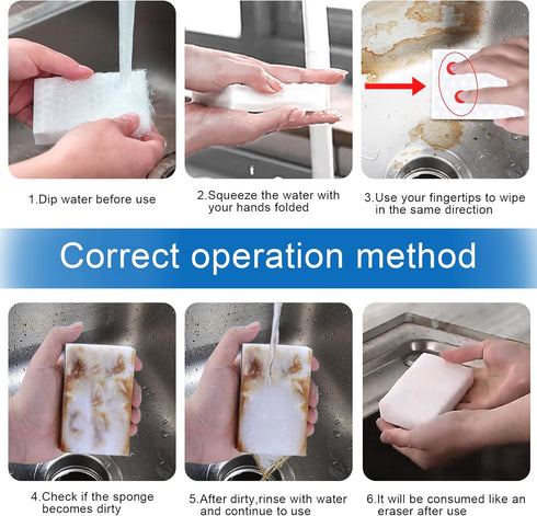 12 Pack 2.5 x Density Magic Erasers Cleaning Sponge Multi-Functional Melamine Sponges Foam Pad, Non-Scratch Scrub Sponge Household Cleaning Dish S...