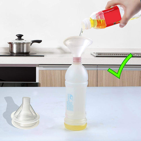 Mini Plastic Funnel for Filling Bottles | 1/2 inch Spout (2 Pack)...