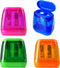 Manual 4PCS Colorful Compact Dual Holes Pencil Sharpeners with Lid for Kids & Adults, Portable for School Office...