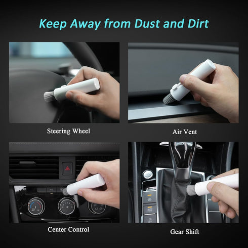 Car Screen Cleaner with Detailing Brush - Screen Cleaner Spray Car Detailing Kit Interior Cleaner for Touch Screen Display Dashboard, Car Cleaning...