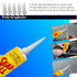 Contact Adhesive and Sealant Bundle: 2 fl oz Tube with 10 Snip Tip Applicators and a Set of 5 Plastic Spreader Tools by 203Brands to Provide Optim...