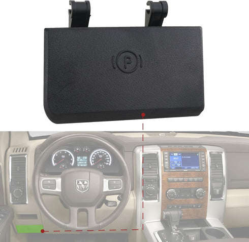74401 Parking Brake Release Handle (Black) Compatible with Dodge Ram 1500 2500 3500 4500 5500 Truck...