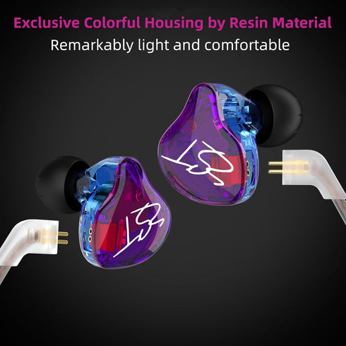 YINYOO Easy KZ ZST Colorful Hybrid Banlance Armature with Dynamic in-Ear Earphone 1BA+1DD HiFi Headset KZ in Ear Monitors Headphones Wired Earbuds...