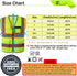 Reflective Mesh Safety Vest for Men Women with 8 Pockets and Zipper Front High Visibility Mesh Vest Hi Vis Construction Work Vest,Meets ANSI/ISEA ...