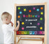 54 Pcs Believe in Yourself Bulletin Board Decorations Stylish Star Inspirational Quotes Bulletin Cutouts Wall Decals with Glue Point Dots for Scho...