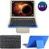 DETUOSI Universal 8.0 inch Android Tablet Case with Keyboard, Removable Wireless Bluetooth Keyboard + PU Leather Folio Book Cover + Stand, Travel ...