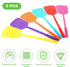 Fly Swatter,Plastic Flyswatters Multi-Pack,6 Bulk Vibrant Colorful Fly Killer,Long Handle Bug Swatter for Indoor and Outdoor...