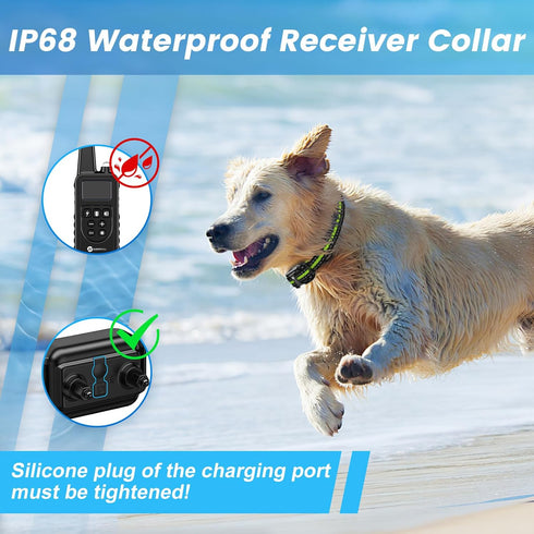 Dog Training Collar with 7 Training Modes, 2600Ft Remote Electronic Dog Shock Collar, Electric Shock Collar for Small Medium Large Dogs (Green)...