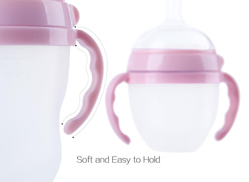 Compatible Baby Bottle Handle for Comotomo Bottles 8 oz & 5 oz, 3 Count, Pink...